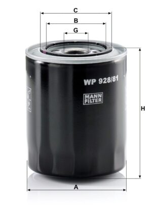 Mann WP 928/81 Oil Filter WP92881