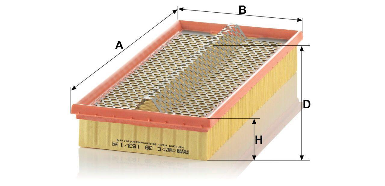 Mann C 38 163/1 Air Filter C381631