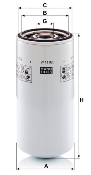 Mann W 11 023 Oil Filter W11023