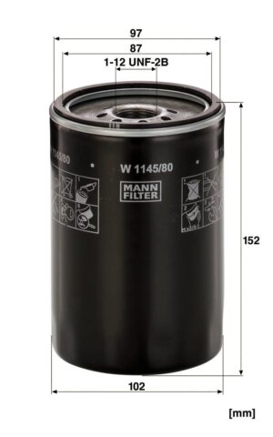 Mann W 1145/80 Oil Filter W114580