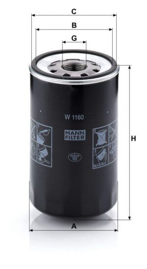 Mann W 1160 Oil Filter W1160