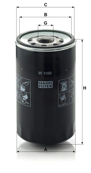 Mann W 1168 Oil Filter W1168