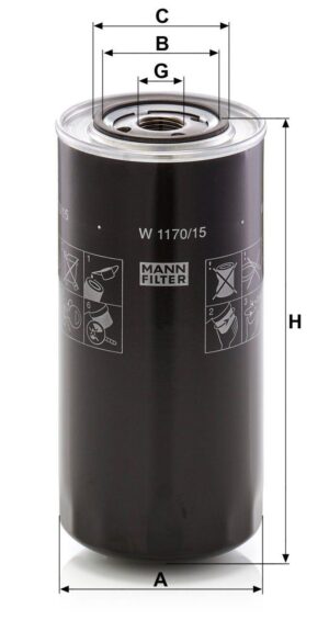 Mann W 1170/15 Oil Filter W117015