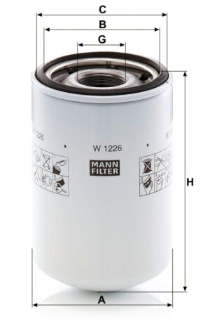 Mann W 1226 Hydraulic Filter W1226