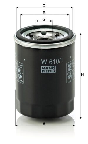 Mann W 610/1 Oil Filter W6101