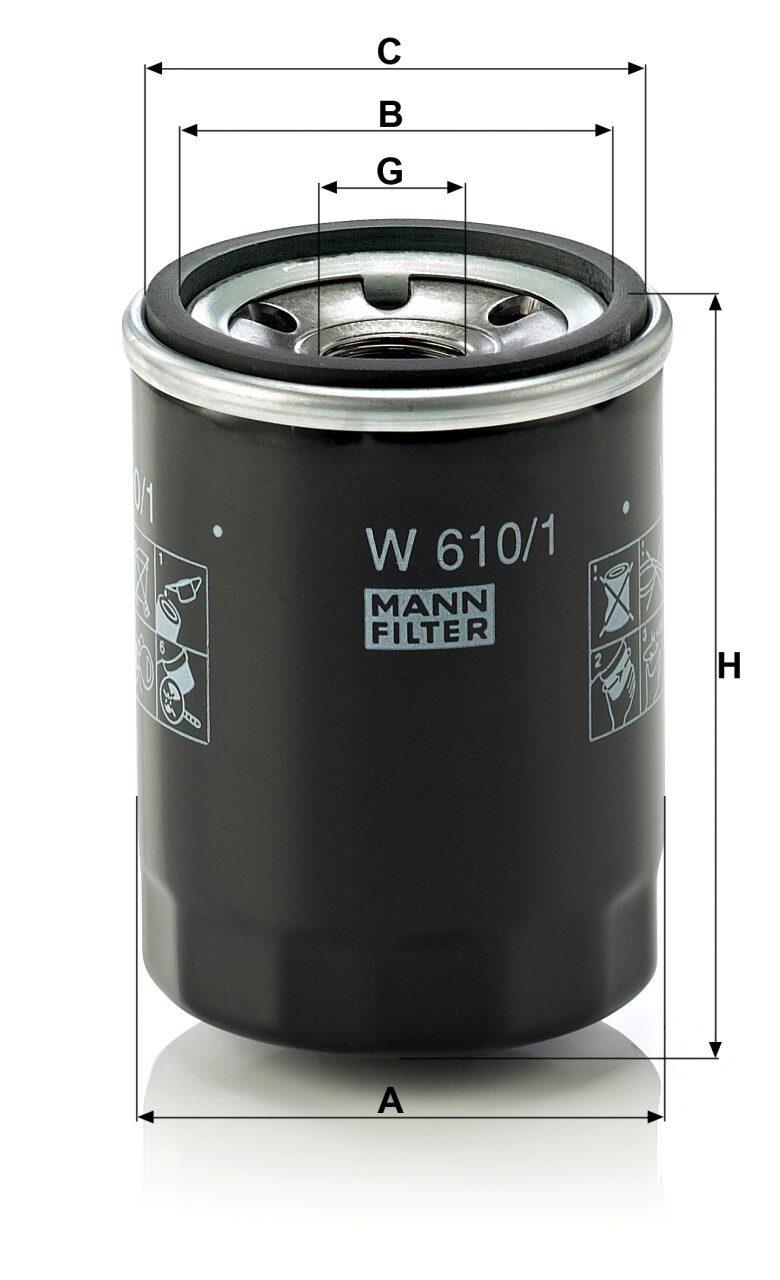 Mann W 610/1 Oil Filter W6101