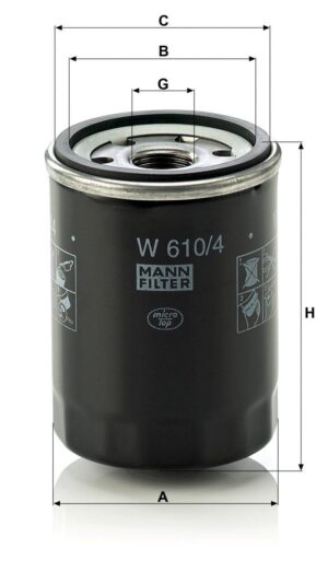 Mann W 610/4 Oil Filter W6104