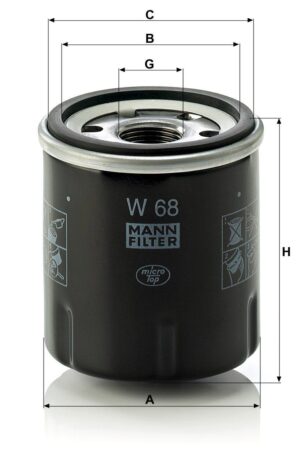 Mann W 68 Oil Filter W68
