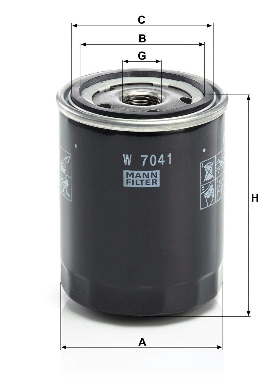 Mann W 7041 Oil Filter W7041