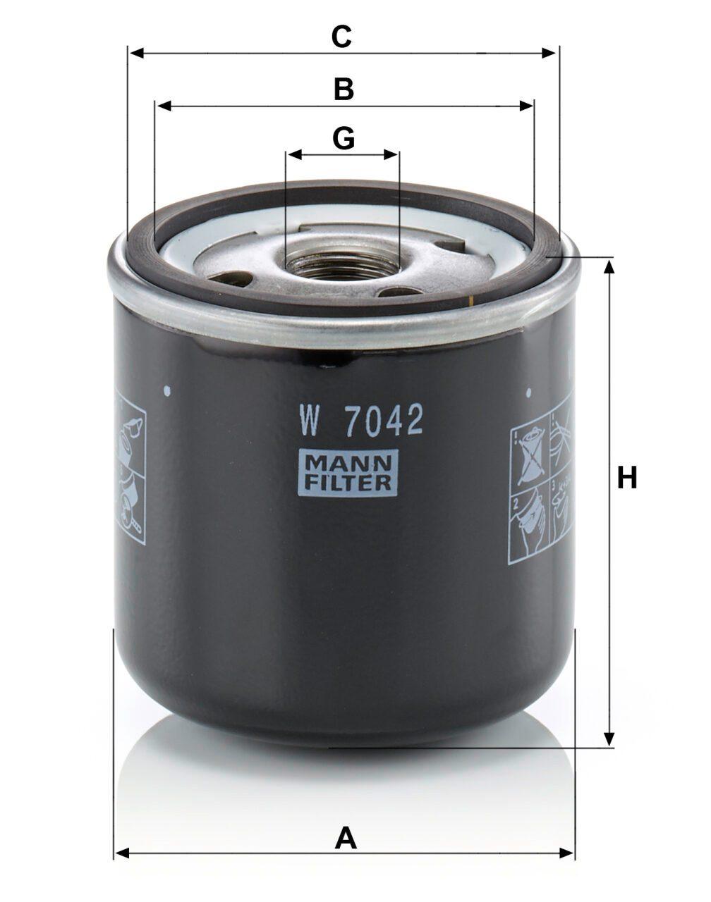 Mann W 7042 Oil Filter W7042