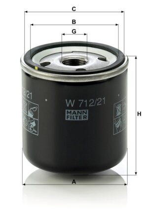 Mann W 712/21 Oil Filter W71221