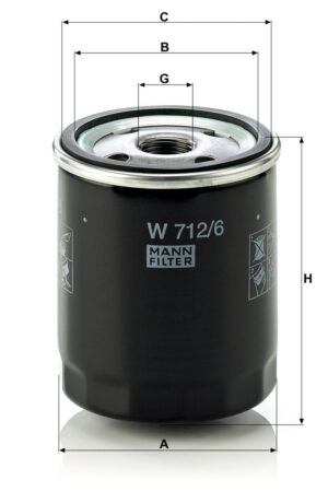 Mann W 712/6 Oil Filter W7126