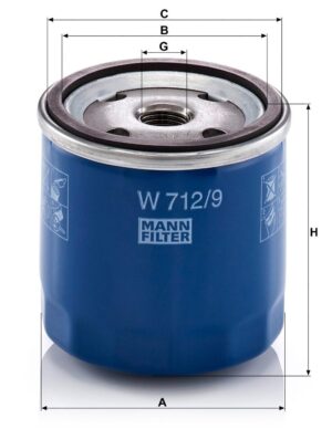 Mann W 712/9 Oil Filter W7129
