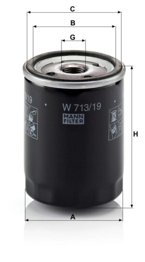 Mann W 713/19 Oil Filter W71319