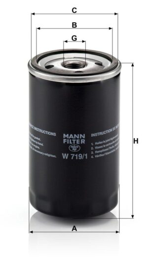 Mann W 719/1 Oil Filter W7191