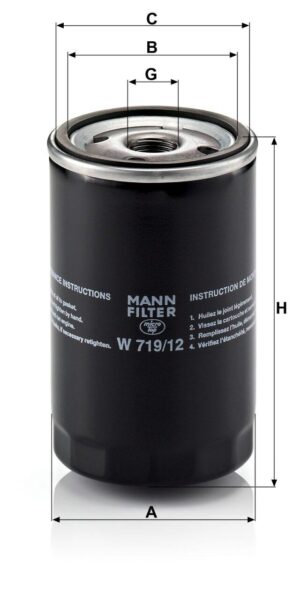 Mann W 719/12 Oil Filter W71912