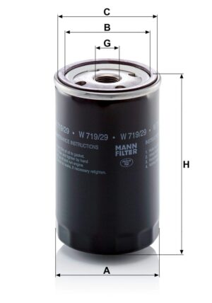 Mann W 719/29 Oil Filter W71929