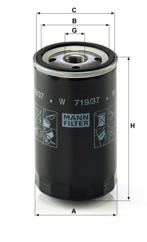 Mann W 719/37 Oil Filter W71937