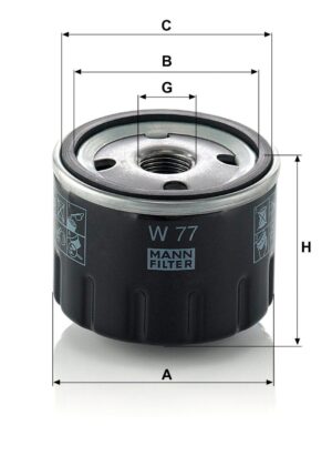 Mann W 77 Oil Filter W77