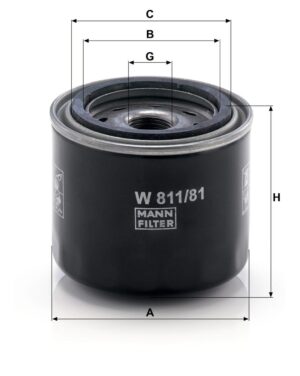 Mann W 811/81 Oil Filter W81181