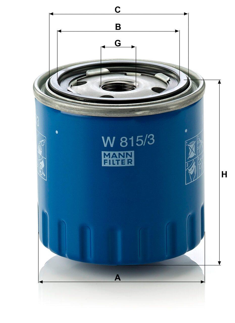 Mann W 815/3 Oil Filter W8153