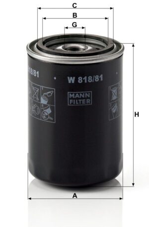 Mann W 818/81 Oil Filter W81881