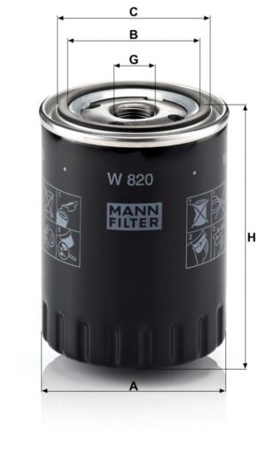 Mann W 820 Oil Filter W820
