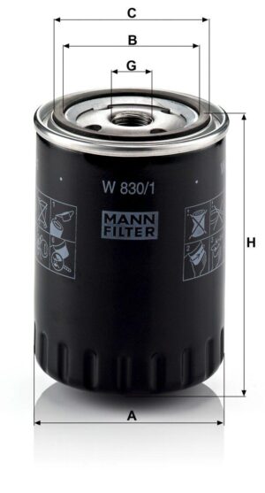 Mann W 830/1 Oil Filter W8301