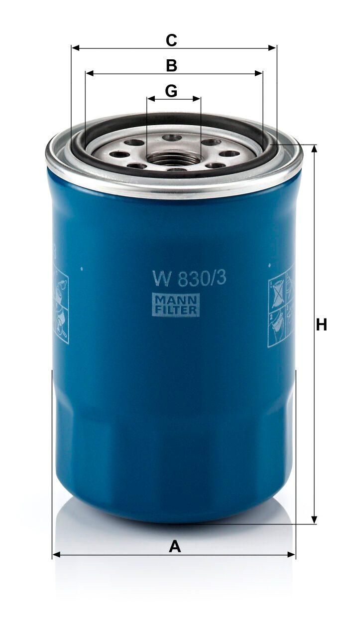 Mann W 830/3 Oil Filter W8303