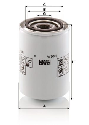 Mann W 9041 Oil Filter W9041