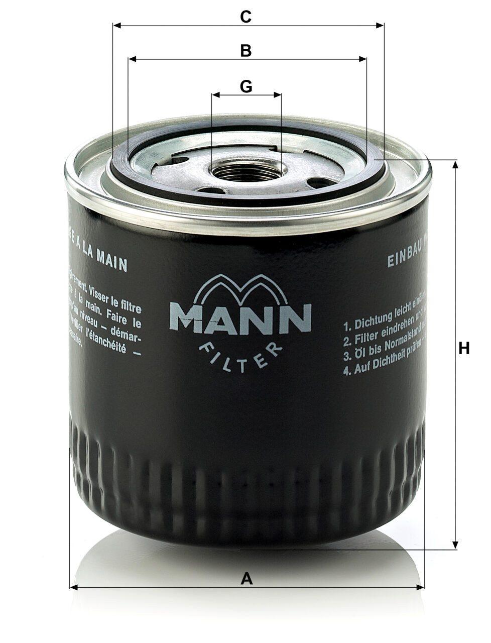 Mann W 920/17 Oil Filter W92017
