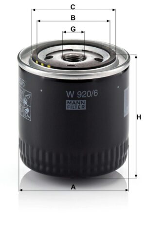 Mann W 920/6 Oil Filter W9206