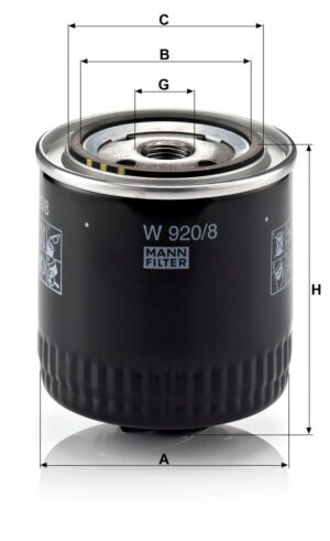 Mann W 920/8 Oil Filter W9208