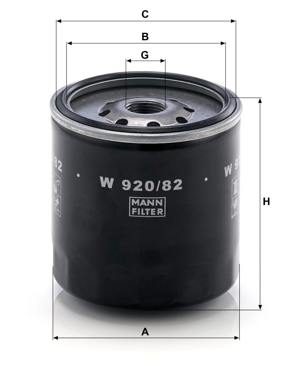 Mann W 920/82 Oil Filter W92082