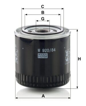 Mann W 920/84 Oil Filter W92084