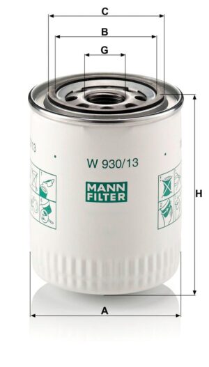 Mann W 930/13 Oil Filter W93013