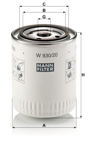 Mann W 930/20 Oil Filter W93020