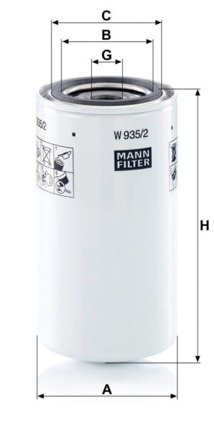 Mann W 935/2 Hydraulic Filter W9352