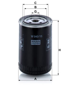Mann W 940/15 n Oil Filter W94015n