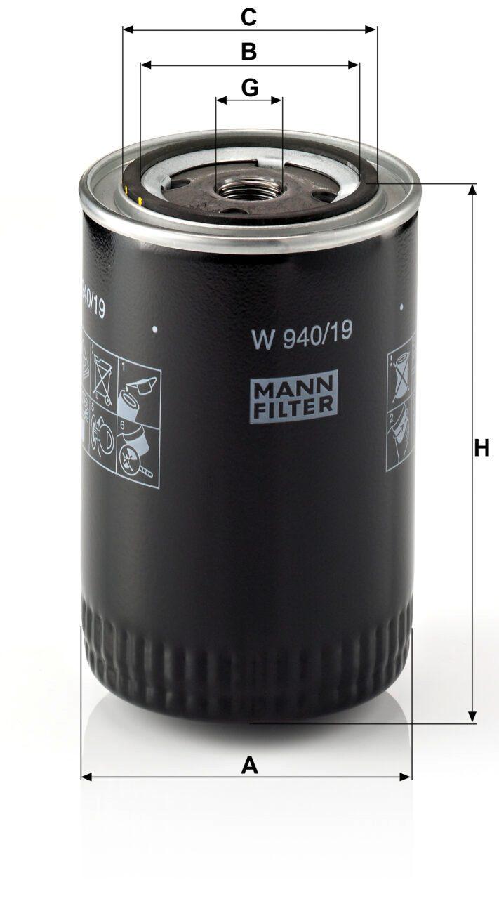 Mann W 940/19 Fuel Filter W94019