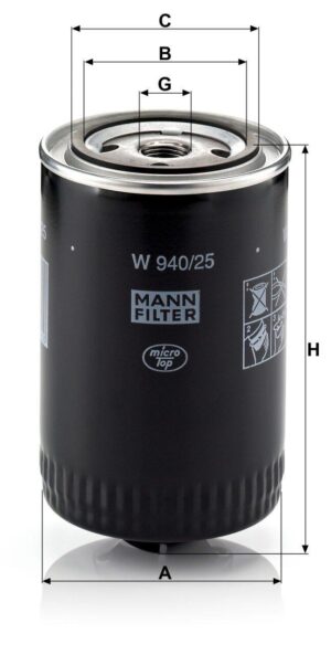 Mann W 940/25 Oil Filter W94025