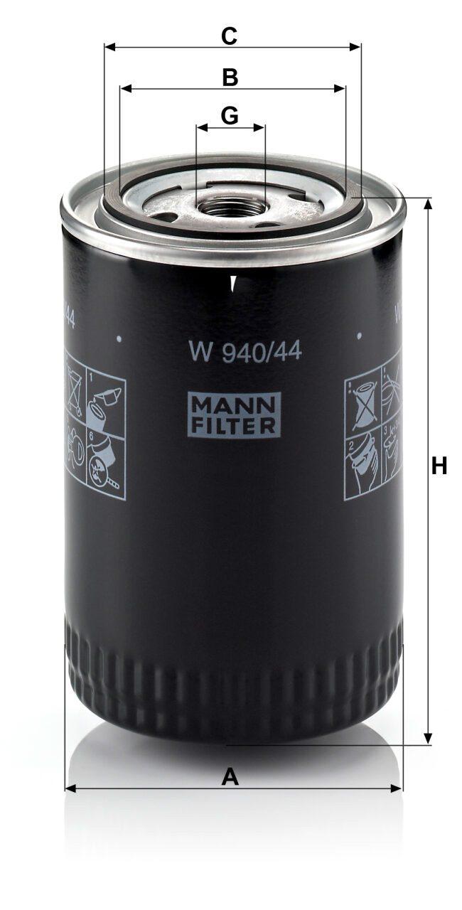 Mann W 940/44 Oil Filter W94044