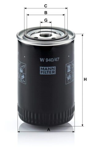 Mann W 940/47 Oil Filter W94047