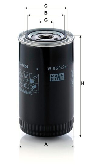 Mann W 950/24 Oil Filter W95024