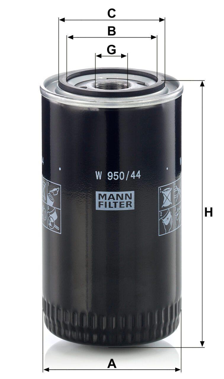 Mann W 950/44 Oil Filter W95044