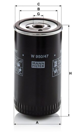 Mann W 950/47 Oil Filter W95047