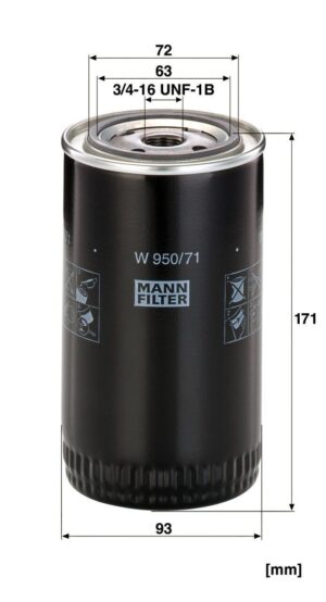 Mann W 950/71 Hydraulic Filter W95071