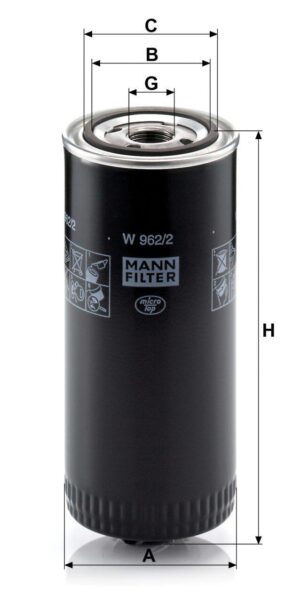 Mann W 962/2 Oil Filter W9622