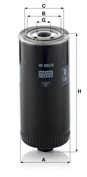 Mann W 962/6 Oil Filter W9626