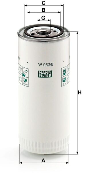 Mann W 962/8 Oil Filter W9628